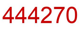 Number 444270 red image