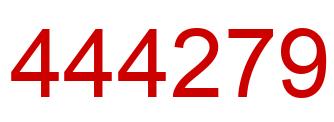 Number 444279 red image