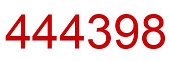 Number 444398 red image