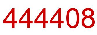 Number 444408 red image