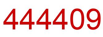 Number 444409 red image