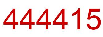 Number 444415 red image