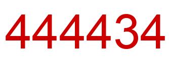 Number 444434 red image