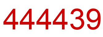 Number 444439 red image