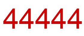 Number 44444 red image