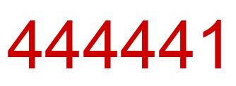Number 444441 red image