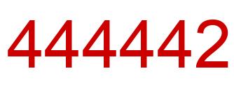 Number 444442 red image
