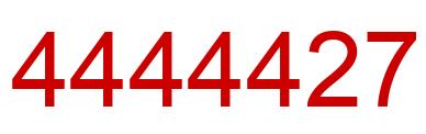 Number 4444427 red image