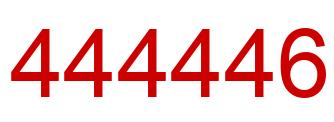 Number 444446 red image