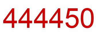 Number 444450 red image