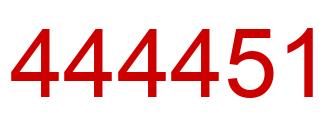 Number 444451 red image