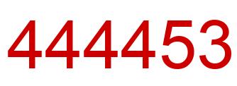 Number 444453 red image