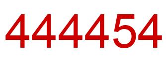 Number 444454 red image