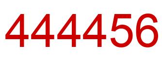 Number 444456 red image