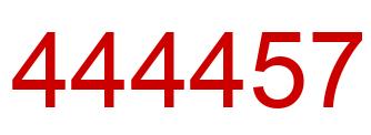 Number 444457 red image