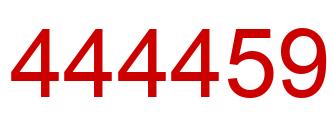 Number 444459 red image