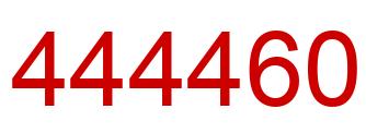 Number 444460 red image