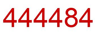 Number 444484 red image