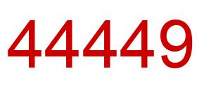 Number 44449 red image