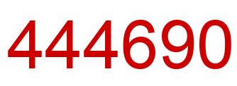 Number 444690 red image