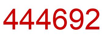 Number 444692 red image