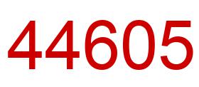 Number 44605 red image
