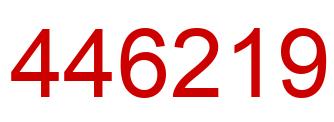 Number 446219 red image