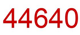 Number 44640 red image