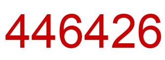 Number 446426 red image