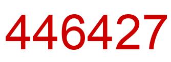 Number 446427 red image