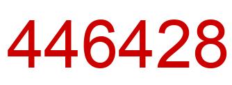 Number 446428 red image