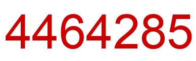 Number 4464285 red image