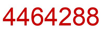 Number 4464288 red image