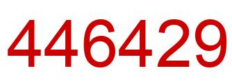 Number 446429 red image