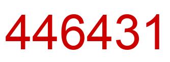 Number 446431 red image
