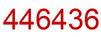 Number 446436 red image