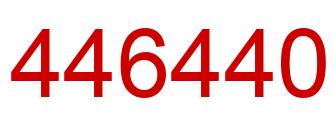 Number 446440 red image