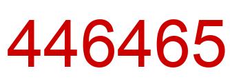 Número 446465 imagen rojo