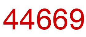 Number 44669 red image