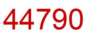 Número 44790 imagen rojo