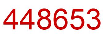 Number 448653 red image