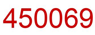 Number 450069 red image