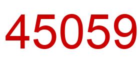 Número 45059 imagen rojo