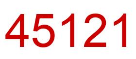 Number 45121 red image