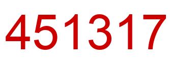 Number 451317 red image