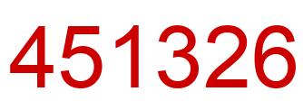 Número 451326 imagen rojo
