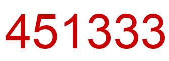 Número 451333 imagen rojo