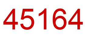 Número 45164 imagen rojo