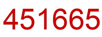 Number 451665 red image
