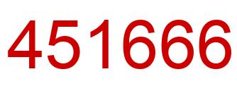 Number 451666 red image